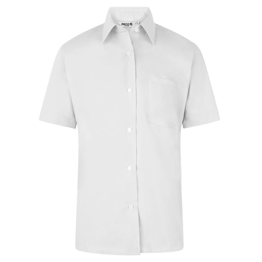 Zeco Girls Short Sleeve, Non Iron Blouse - Twin Pack